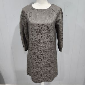 Juicy Couture Silk Jacquard Shift Dress, Pale Moonlight Grey -Size P